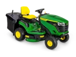 John Deere X147R Aufsitzrasenmäher Vorderansicht mit 92 cm Mähwerk