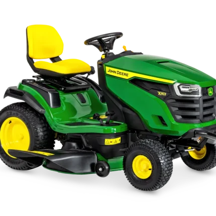 John Deere X167 Aufsitzrasenmäher auf großem Rasen