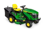 John Deere X167R Aufsitzrasenmäher Vorderansicht mit 107 cm Mähdeck